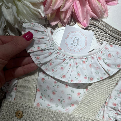 Conjunto Flor - Fofo e camisa - 0 aos 12M - Areia