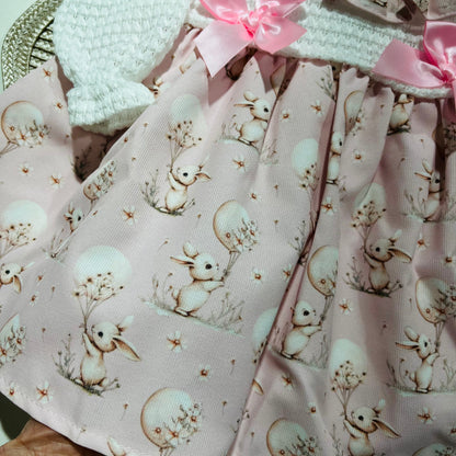 Vestido Coelhinha para bebé - 3 aos 18M