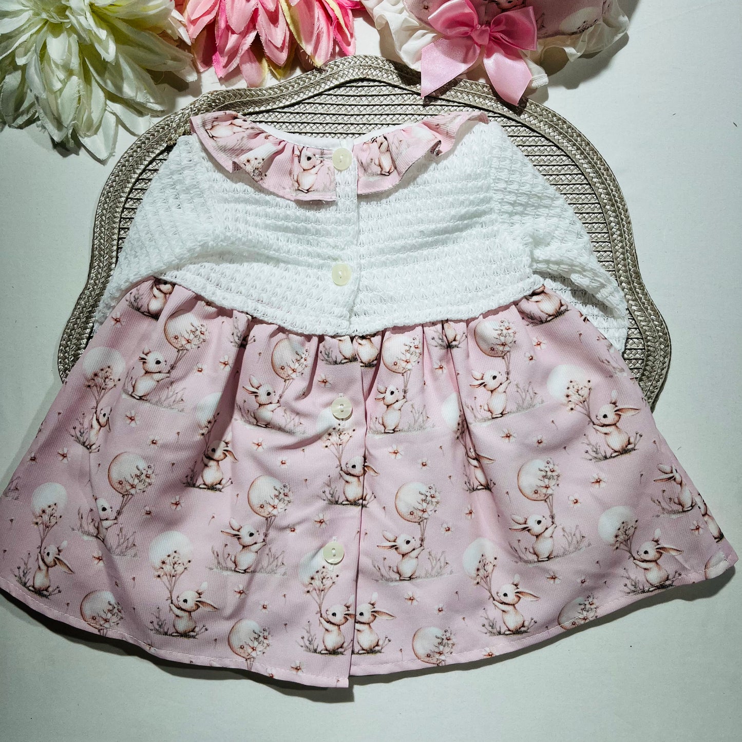 Vestido Coelhinha para bebé - 3 aos 18M