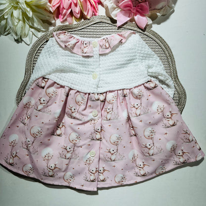 Vestido Coelhinha para bebé - 3 aos 18M