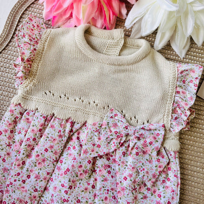 Conjunto Flor  para bebé - Areia