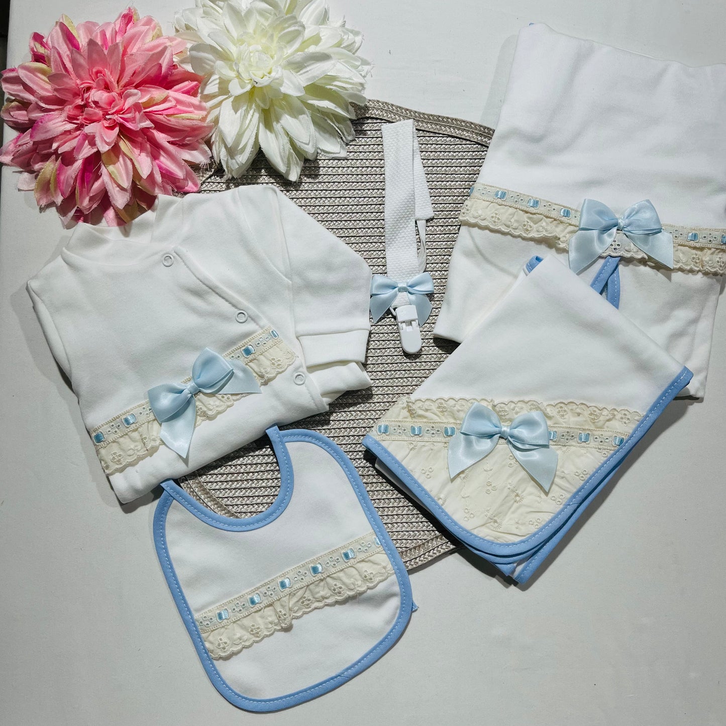 Kit Encanto para bebé 5 peças - Azul bebé