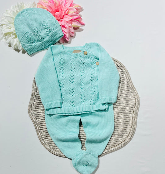 Conjunto de bebé em malha - Modal