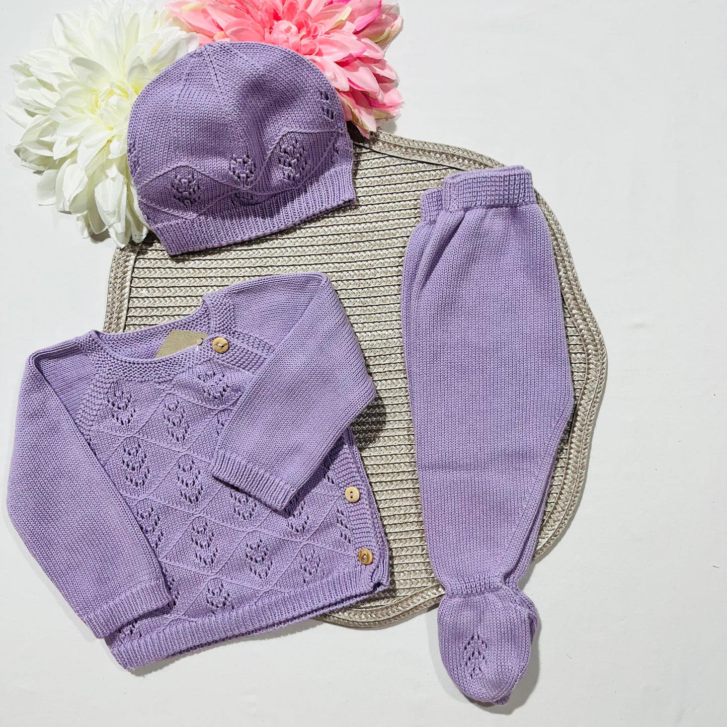 Conjunto de bebé em malha - Modal