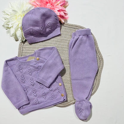 Conjunto de bebé em malha - Modal