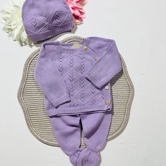 Conjunto de bebé em malha - Modal