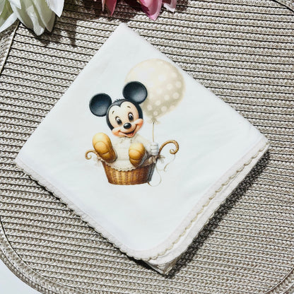 Fralda em algodão Mickey no balão