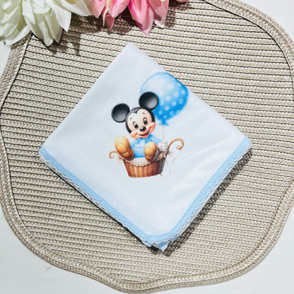 Fralda em algodão Mickey no balão