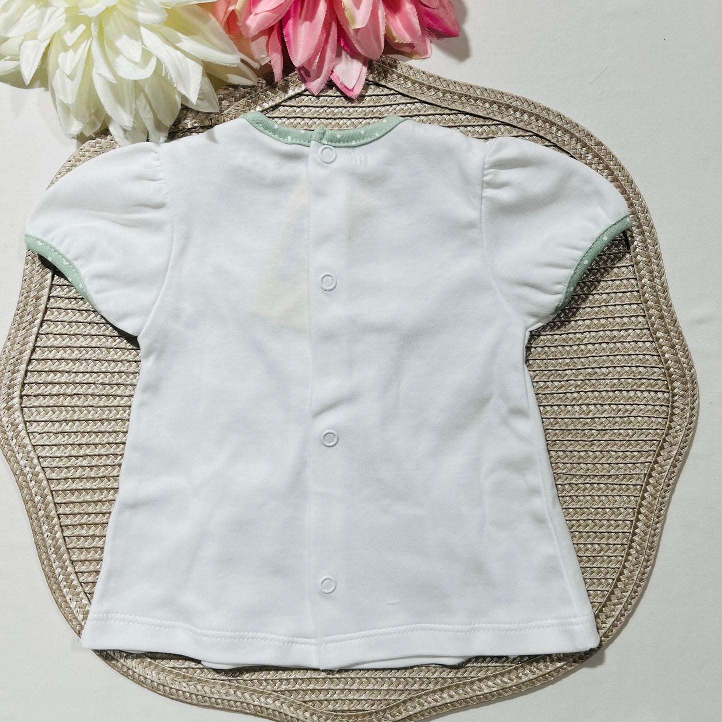 Conjunto de algodão de bebé - Verde seco