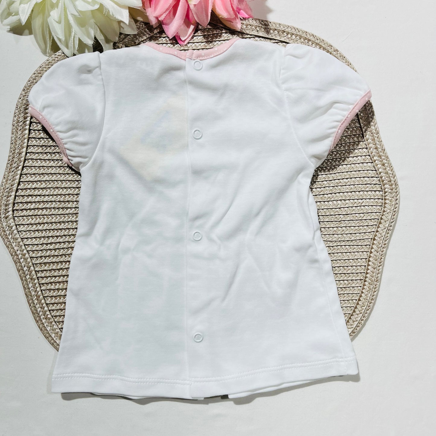 Conjunto de algodão de bebé - Rosa velho