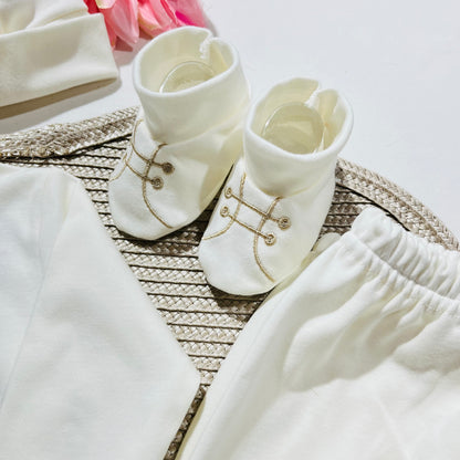 Conjunto de bebé em algodão - 4 peças - Ursinho