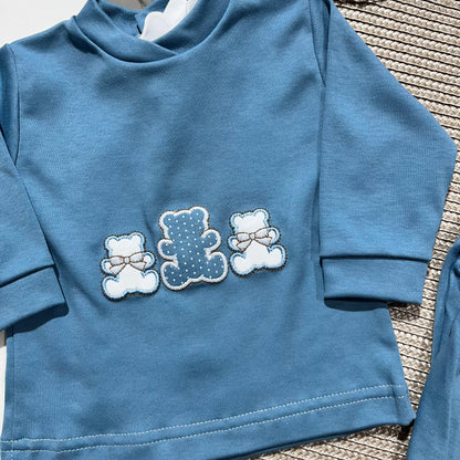 Conjunto de bebé em algodão - 4 peças - Ursinho