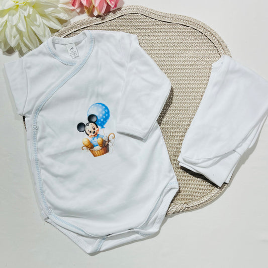 Conjunto Interior  sem carda de bebé -  Mickey - 3M