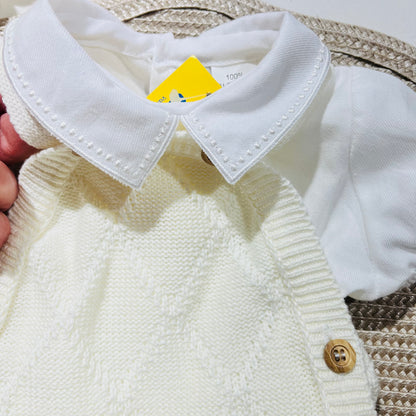 Conjunto de bebé em malha - Fofo e camisa em algodão