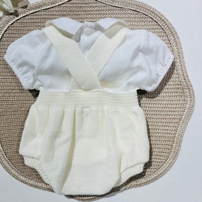 Conjunto de bebé em malha - Fofo e camisa em algodão