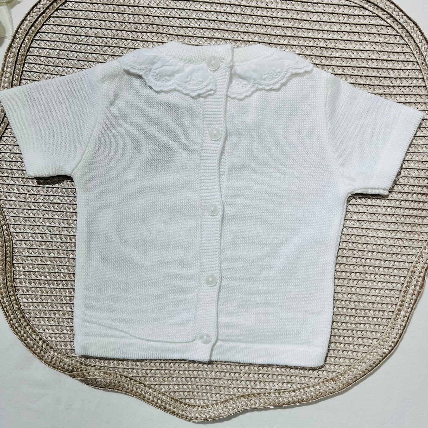 Conjunto saída de maternidade para bebé - Conjunto Laço de bebé em malha - Rosa velho - 2 peças