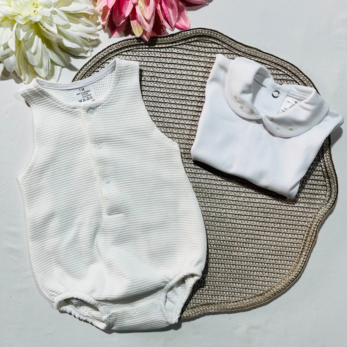 Conjunto saída de maternidade para bebé - Fofo e camisa em pérola  - Pintinhas