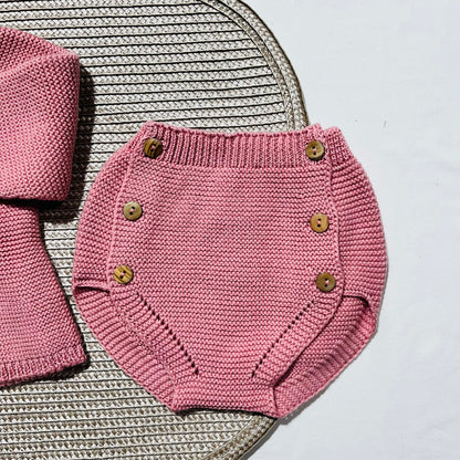 Conjunto para Bebé - Casaco e tapa fraldas em algodão