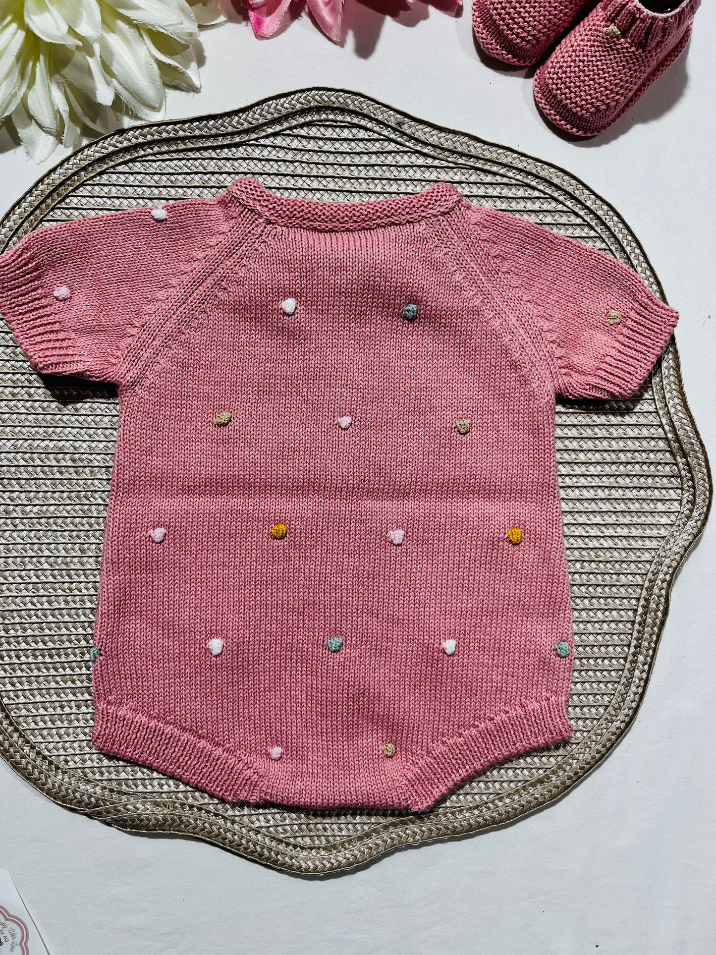 Fofo  para bebé Pipocas - Algodão em rosa velho