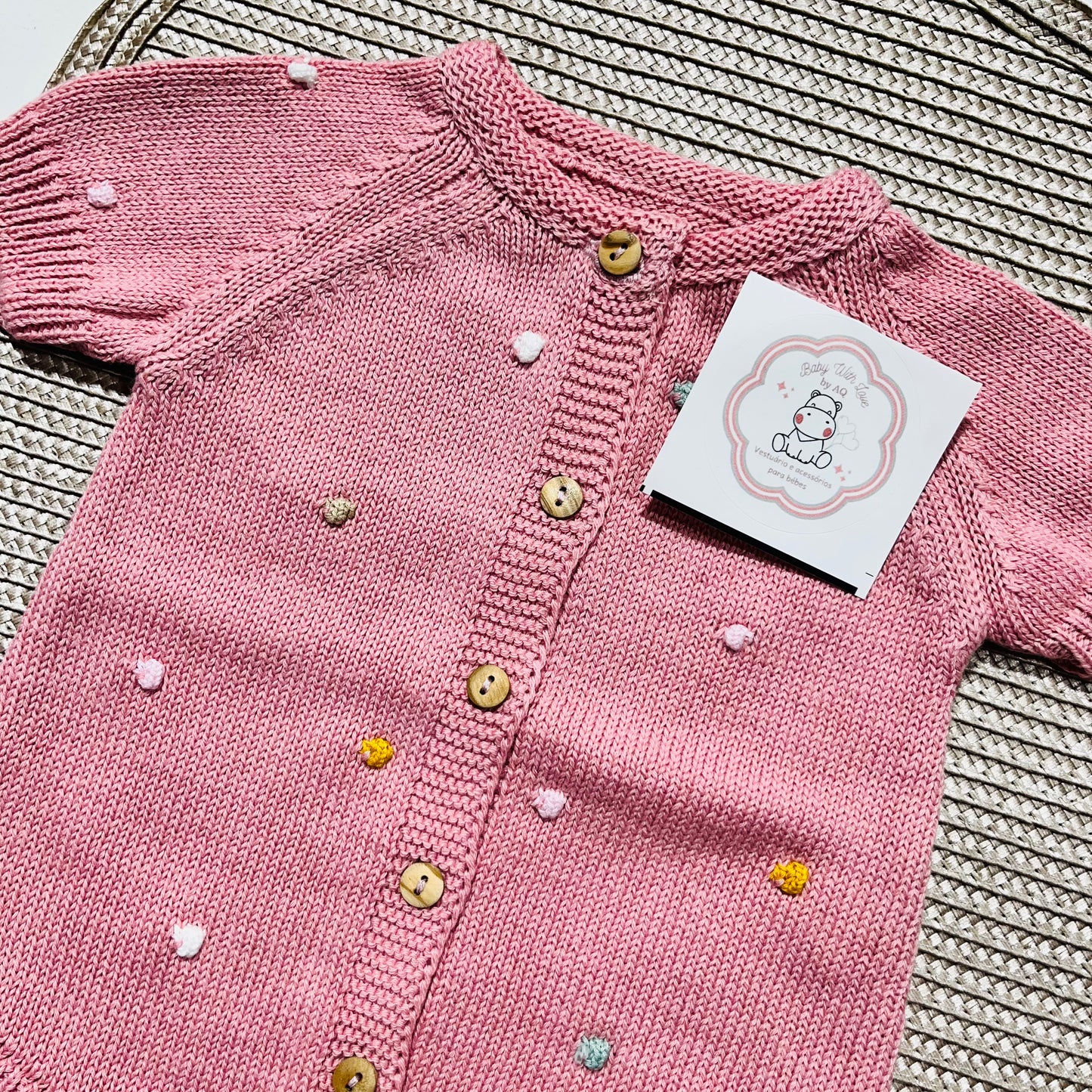 Fofo  para bebé Pipocas - Algodão em rosa velho