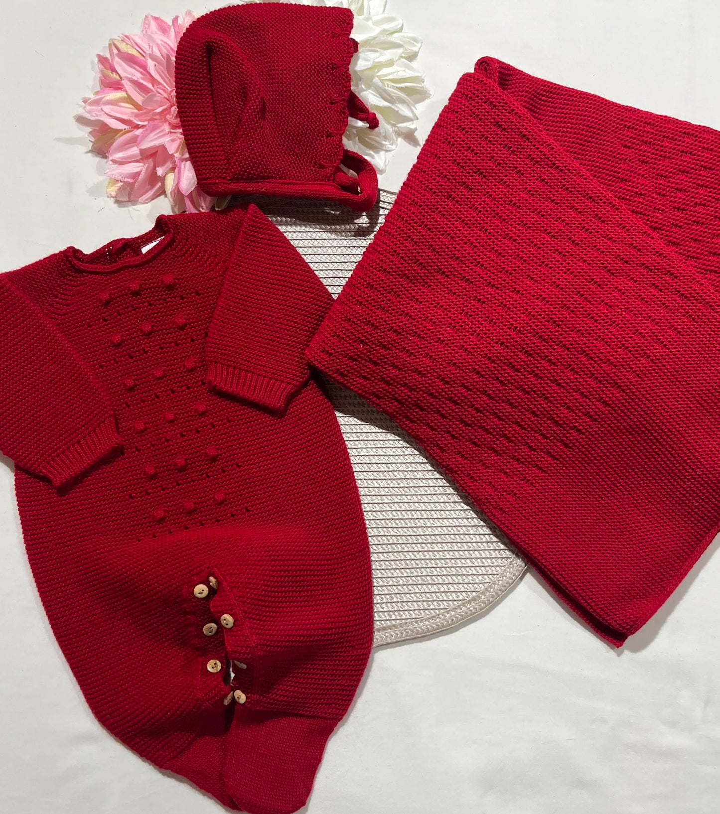 Saida de maternidade para bebé - Vermelho
