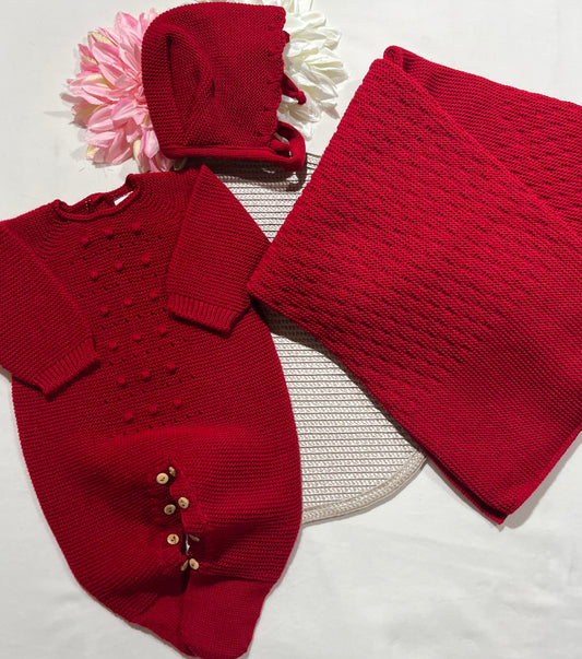 Saida de maternidade para bebé - Vermelho