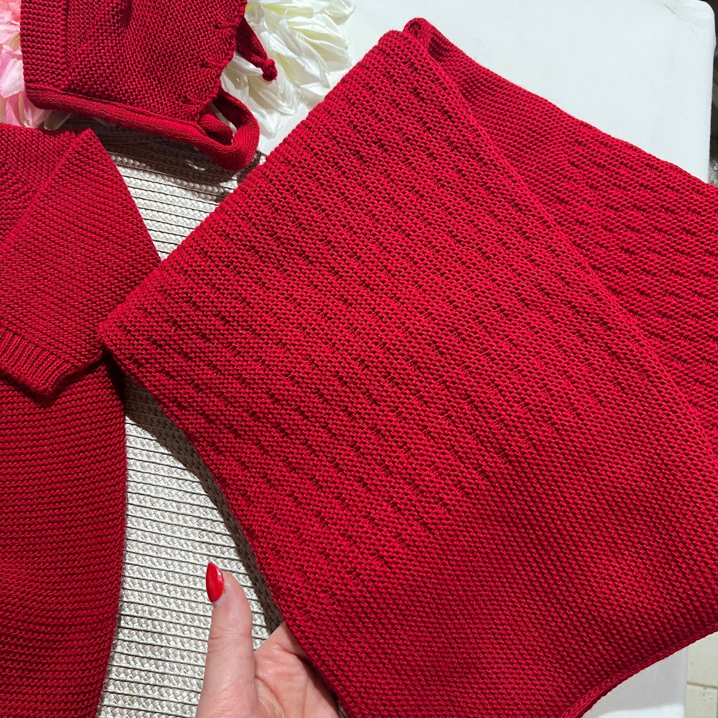 Saida de maternidade para bebé - Vermelho