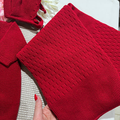 Saida de maternidade para bebé - Vermelho