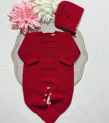 Saida de maternidade para bebé - Vermelho