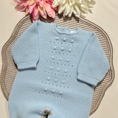 Saida de maternidade para bebé - Azul bebé