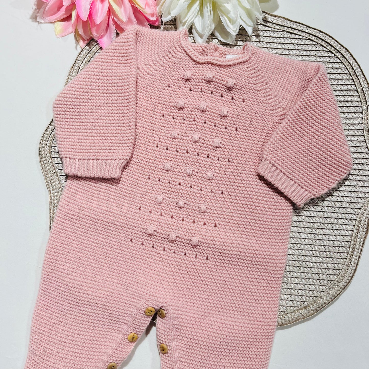 Saida de maternidade para bebé - Rosa velho