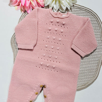 Saida de maternidade para bebé - Rosa velho