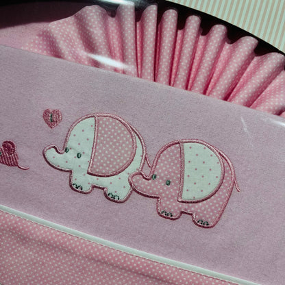 Jogo de lençóis em flanela para Next to me - Elefante rosa