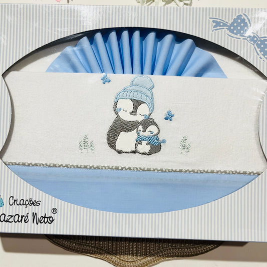 Jogo de lençóis em flanela para Cama de grades - Pinguim