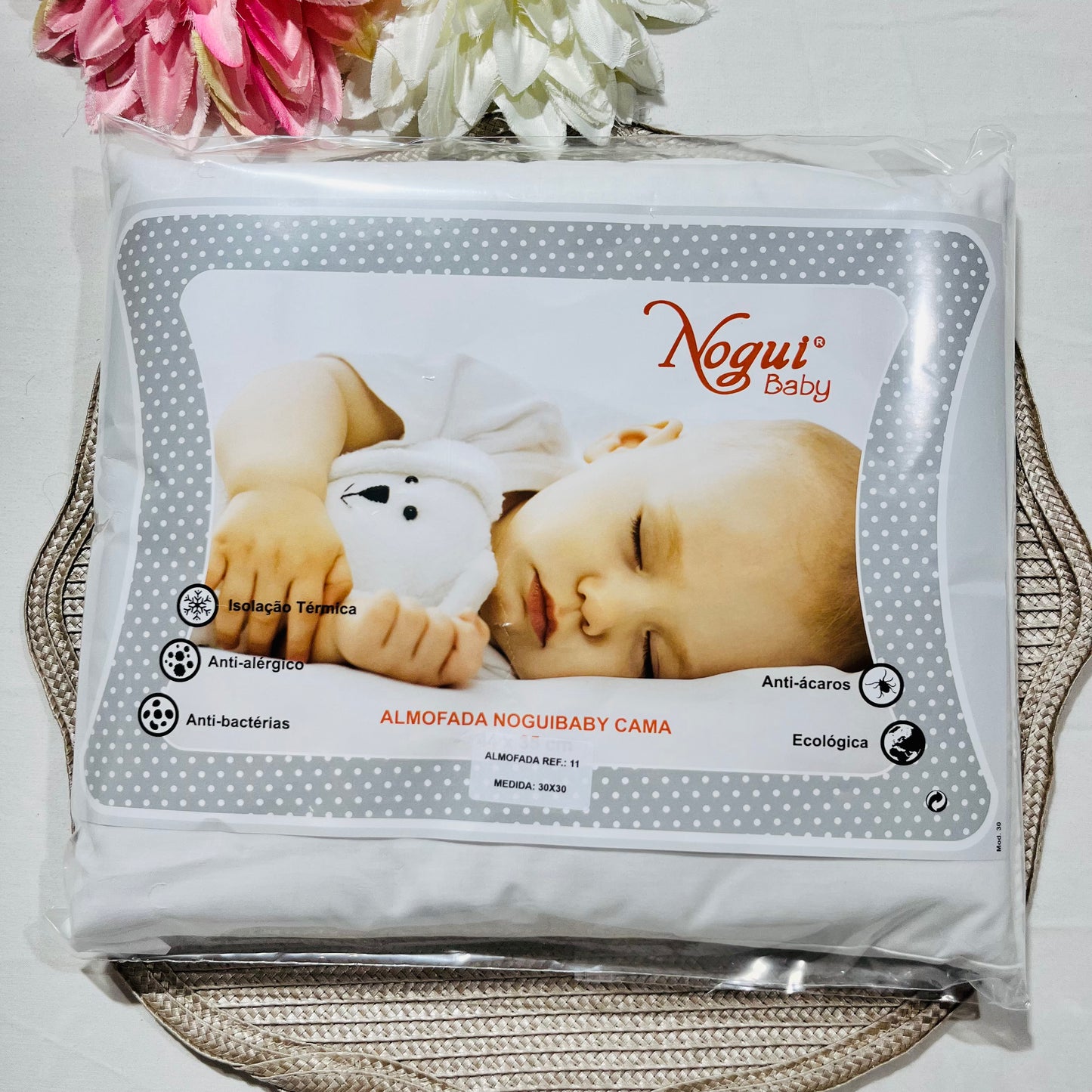 Almofada anti-alérgica, anti-bactérias para bébé dormir