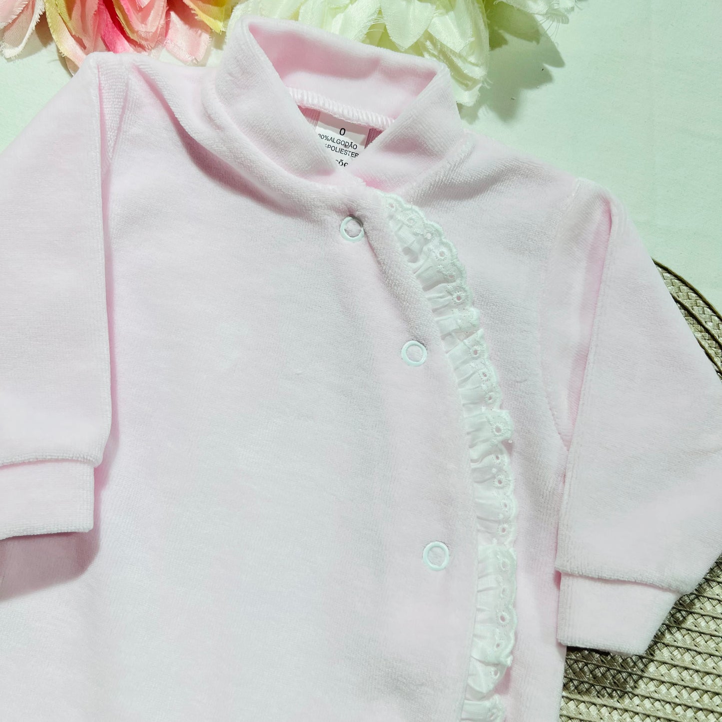 Babygrow Love em veludo para bebé