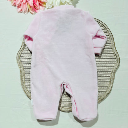 Babygrow Love em veludo para bebé