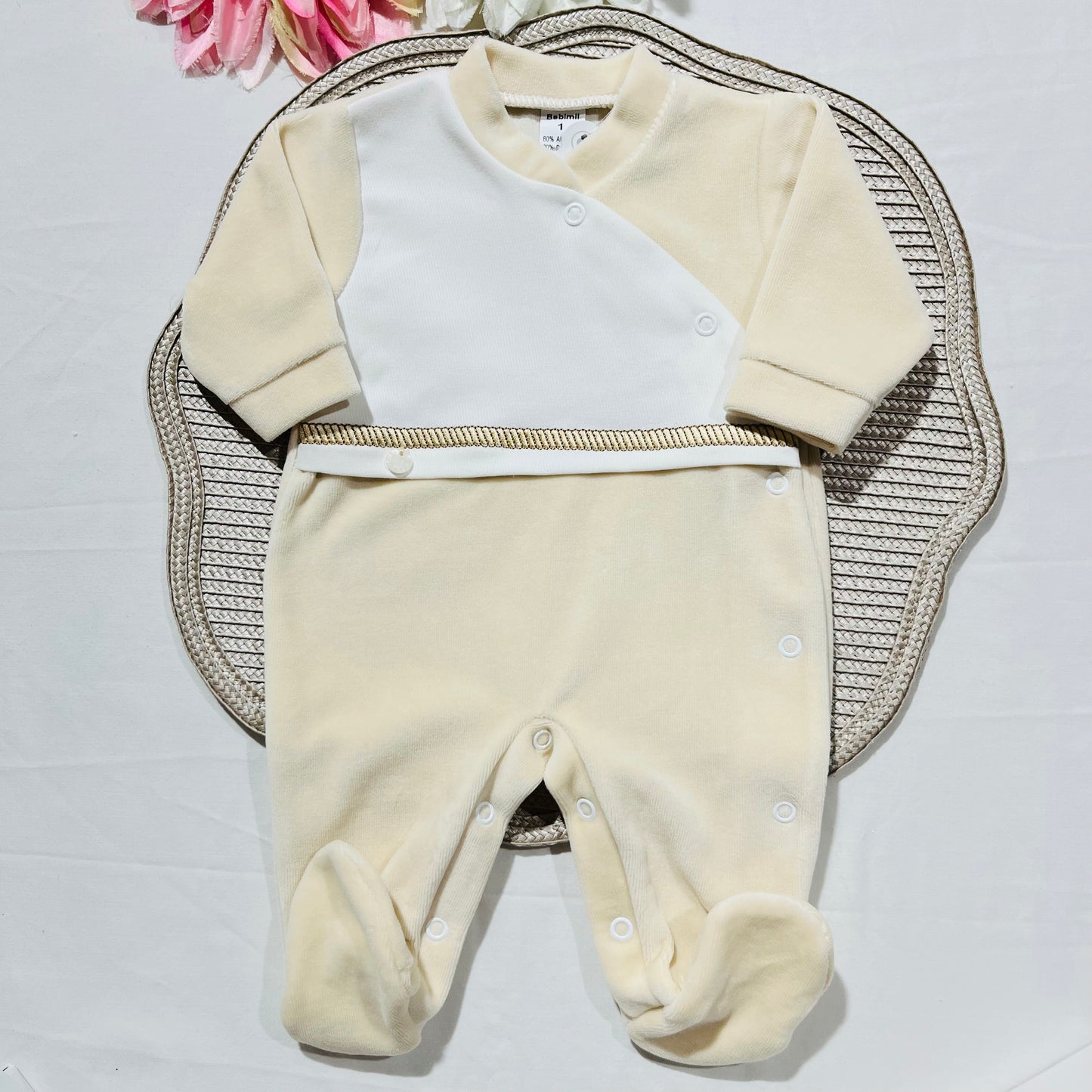 Babygrow Baby em veludo para bebé