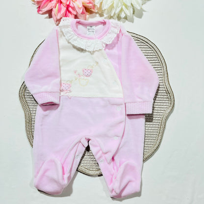 Babygrow  recém-nascido Veludo - 3 ursos