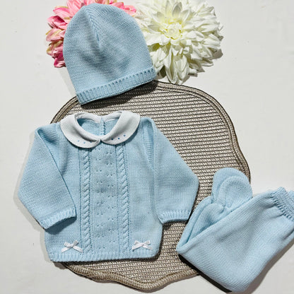 Conjunto de Saída de maternidade para Bebé 0-3 meses - Miminho - Azul bebé