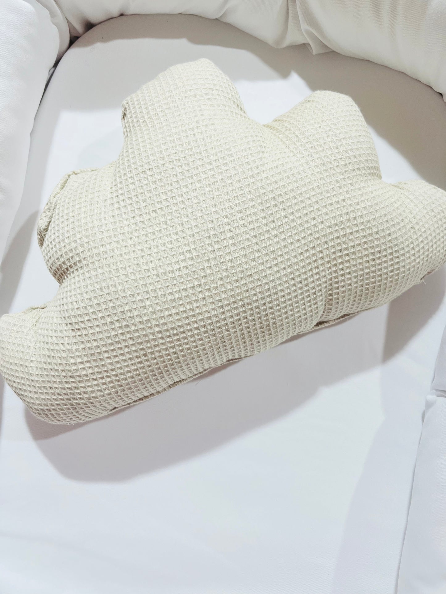 Ninho wafle para bebé com renda - 2 peças