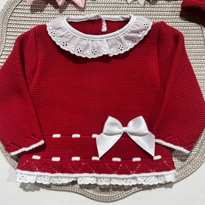 Saída de Maternidade - conjunto de 3 peças  em malha- 1/3M - Diana