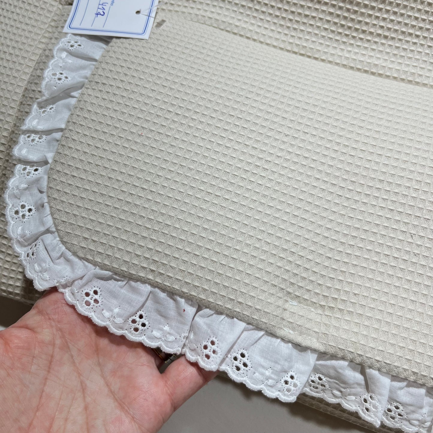 Mala de maternidade Wafle com bordado inglês