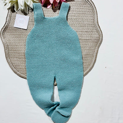 Conjunto de malha para bebé Aconchego - Verde água- 1M, 3M e 6M