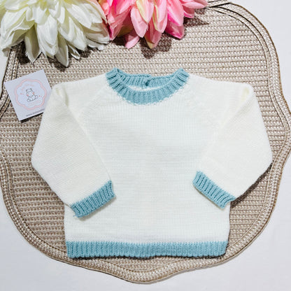 Conjunto de malha para bebé Aconchego - Verde água- 1M, 3M e 6M