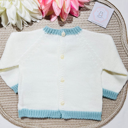 Conjunto de malha para bebé Aconchego - Verde água- 1M, 3M e 6M