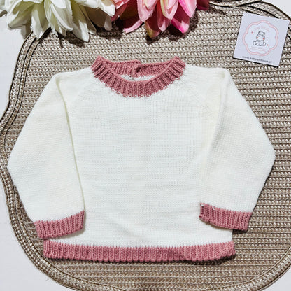 Conjunto de malha para bebé Aconchego - Rosa velho - 1M, 3M e 6M