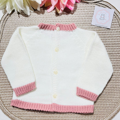 Conjunto de malha para bebé Aconchego - Rosa velho - 1M, 3M e 6M