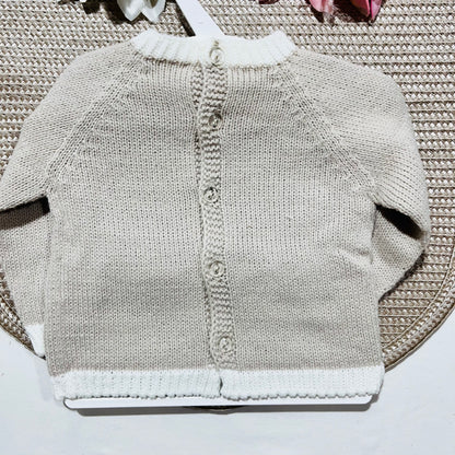 Conjunto de malha para bebé Aconchego - Pérola - 1M, 3M e 6M