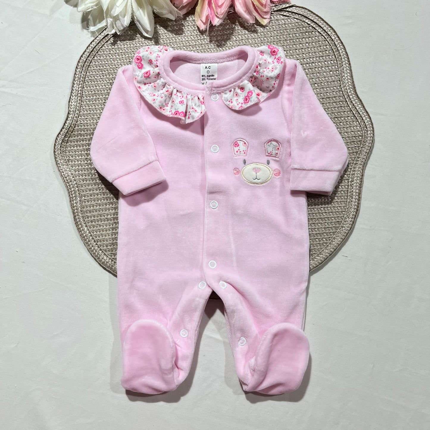 Kit Ursinho Ternura - 0M - Rosa bebé